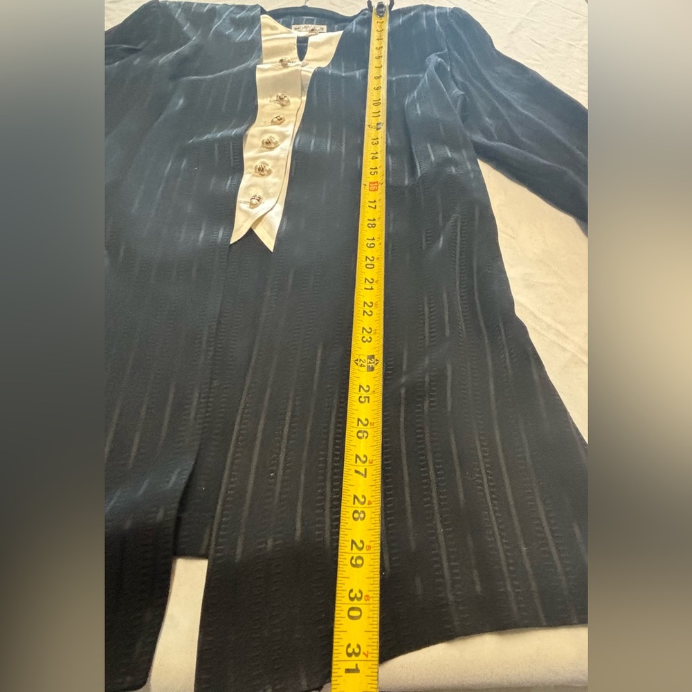Vintage Perceptions by Irene‎ B Blazer Black with Beige Size 10 - Picture 9 of 16